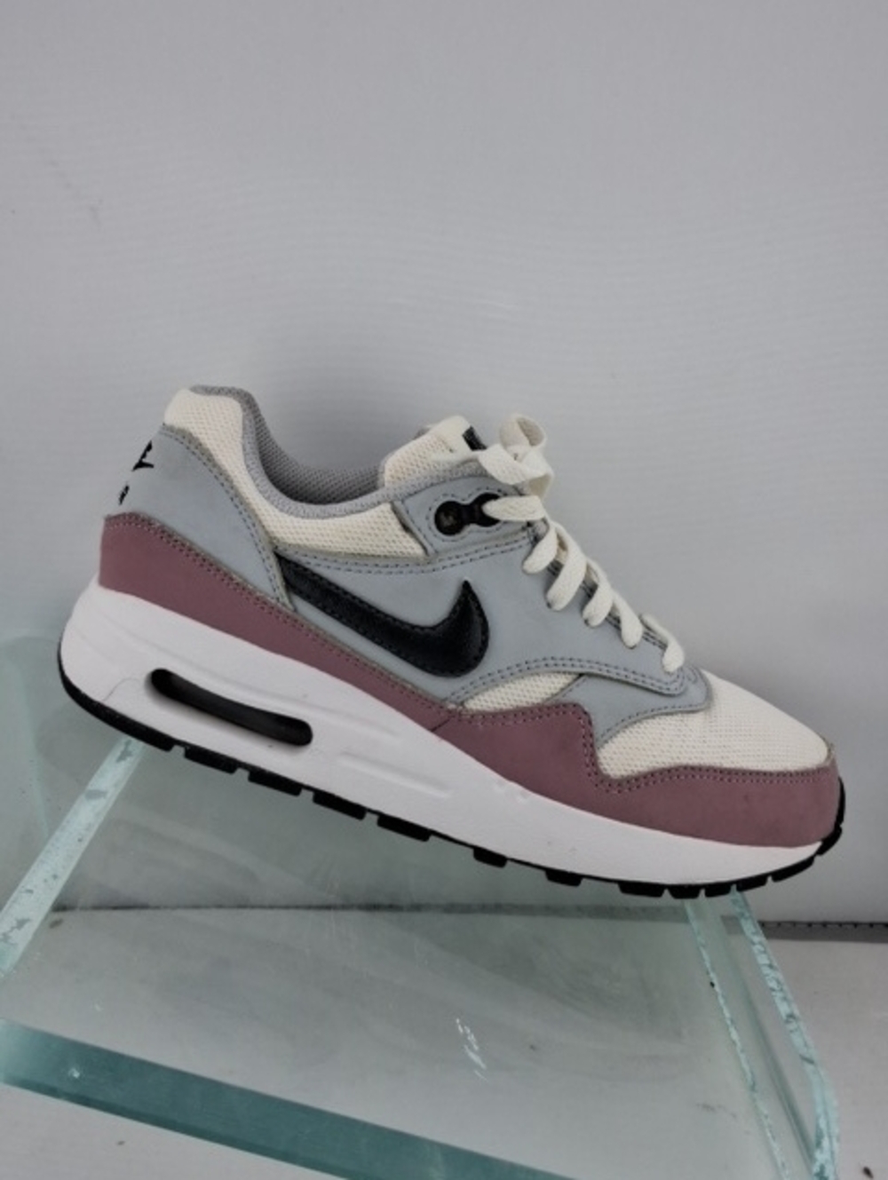 Nike Air Max 91s( Big Kids ) Lace-Up Sneakers — White, Gray & Mauve